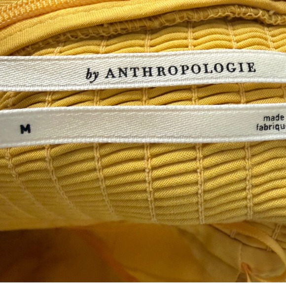 Anthropologie Yellow Strapless Ruched Hi-Low Corset Gown Size M Wedding Guest - Picture 5 of 7